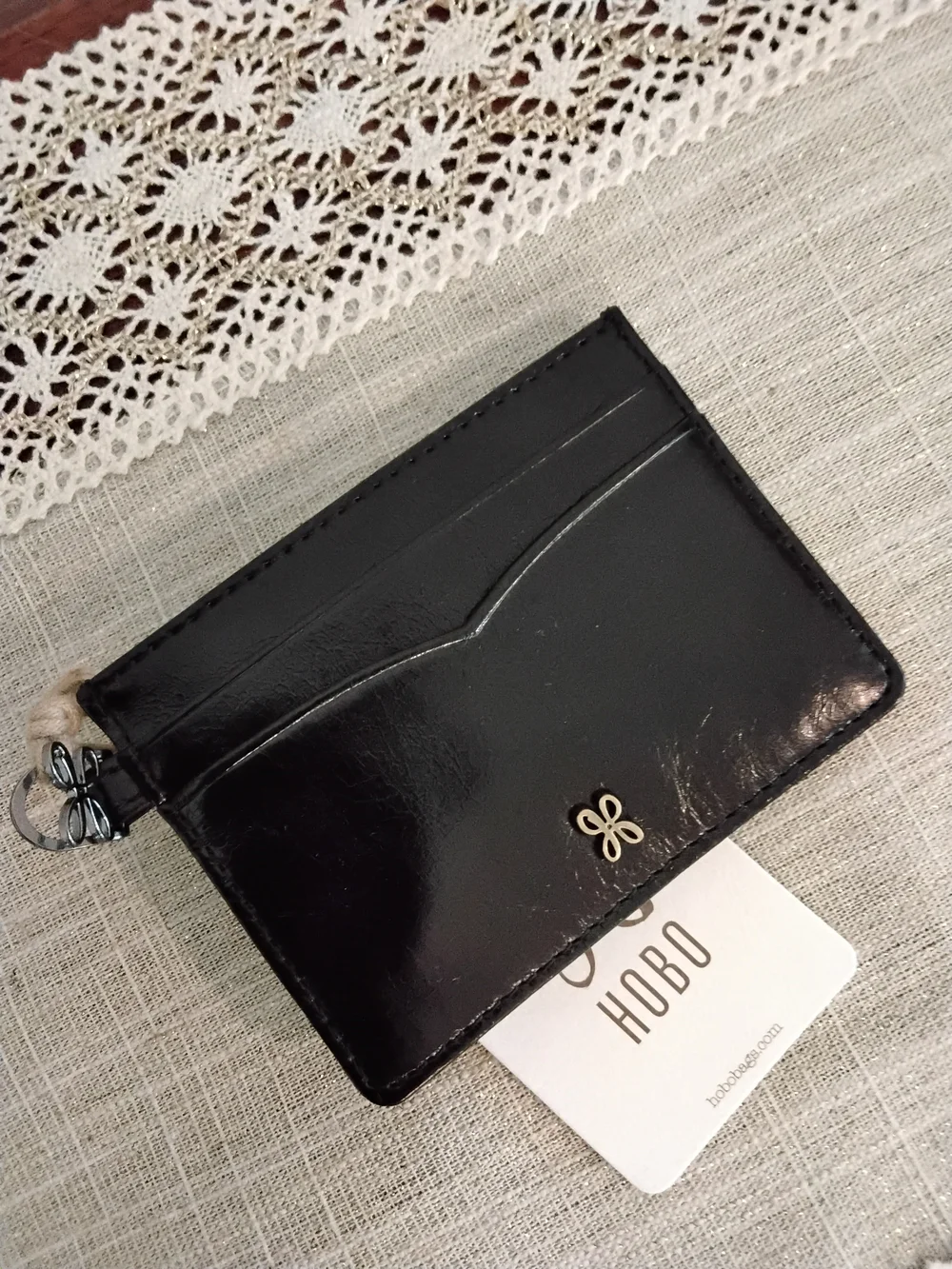 HOBO Black Leather Card Holder - Picture 4 of 5